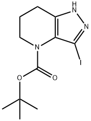 3-Iodo-1,5,6,7-Tetrahydro-Pyrazolo[4,3-B]Pyridine-4-Carboxylic Acid Tert-Butyl Ester Struktur