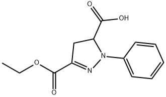 3-(ethoxycarbonyl)-1-phenyl-4,5-dihydro-1H-pyrazole-5-carboxylic acid Structure