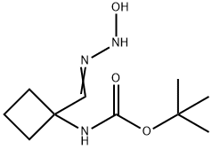 [1-(N-Hydroxycarbamimidoyl)-cyclobutyl]-carbamic acid tert-butyl ester Structure