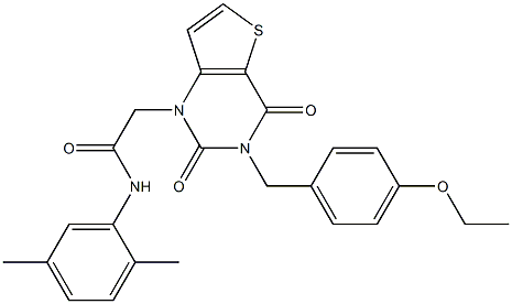 N-(2,5-dimethylphenyl)-2-[3-[(4-ethoxyphenyl)methyl]-2,4-dioxothieno[3,2-d]pyrimidin-1-yl]acetamide,1252857-42-3,结构式