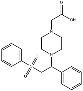 2-{4-[2-(benzenesulfonyl)-1-phenylethyl]piperazin-1-yl}acetic acid Structure