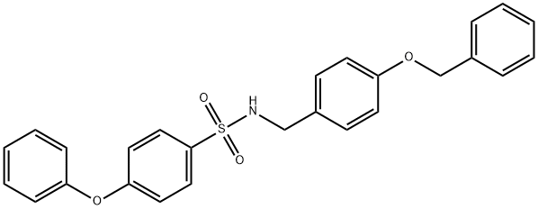 N-{[4-(benzyloxy)phenyl]methyl}-4-phenoxybenzene-1-sulfonamide, 1253527-91-1, 结构式
