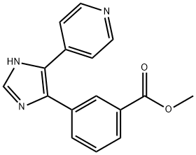 methyl 3-[5-(pyridin-4-yl)-1H-imidazol-4-yl]benzoate, 1253528-07-2, 结构式