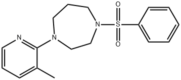 1-(benzenesulfonyl)-4-(3-methylpyridin-2-yl)-1,4-diazepane Structure