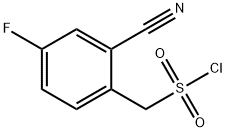 (2-Cyano-4-fluorophenyl)methanesulfonyl chloride 化学構造式