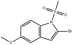 2-溴-5-甲氧基- 1-甲磺酰基-1H-吲哚, 1259577-06-4, 结构式