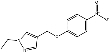 1-乙基-4-((4-硝基苯氧基)甲基)-1H-吡唑, 1260379-24-5, 结构式