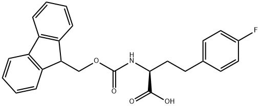 N-Fmoc-(S)-4-fluorohomophenylalanine 化学構造式