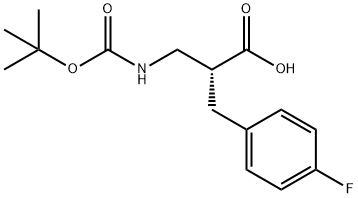 (R)-3-((叔丁氧基羰基)氨基)-2-(4-氟苄基)丙酸,1260615-25-5,结构式