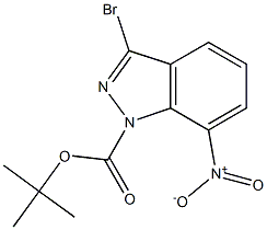 1H-INDAZOLE-1-CARBOXYLIC ACID,3-BROMO-7-NITRO,1,1-DIMETHYL ETHYL ESTER Struktur