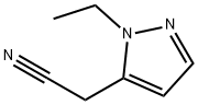 (1-ethyl-1H-pyrazol-5-yl)acetonitrile Struktur
