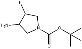 tert-butyl 3-amino-4-fluoropyrrolidine-1-carboxylate Structure