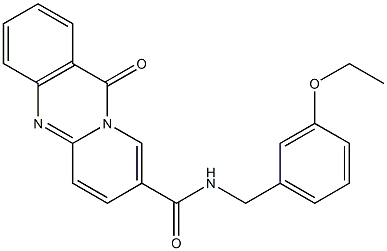N-[(3-ethoxyphenyl)methyl]-11-oxopyrido[2,1-b]quinazoline-8-carboxamide Struktur