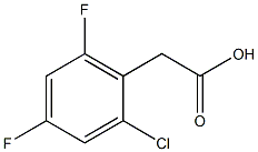 2-Chloro-4,6-difluorophenylacetic acid 化学構造式