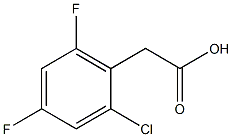 2-(2-氯-4,6-二氟苯基)乙酸 结构式