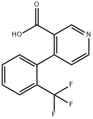 4-(2-(trifluoromethyl)phenyl)nicotinic acid 化学構造式