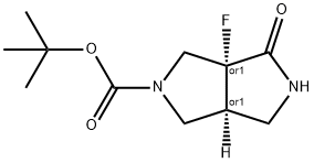 Cis-Tert-Butyl 3A-Fluoro-4-Oxohexahydropyrrolo[3,4-C]Pyrrole-2(1H)-Carboxylate Struktur