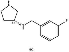 (R)-N-(3-FLUOROBENZYL)PYRROLIDIN-3-AMINE HYDROCHLORIDE,1264034-94-7,结构式
