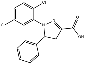 1-(2,5-dichlorophenyl)-5-phenyl-4,5-dihydro-1H-pyrazole-3-carboxylic acid Structure