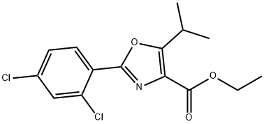 ethyl 2-(2,4-dichlorophenyl)-5-isopropyloxazole-4-carboxylate Structure