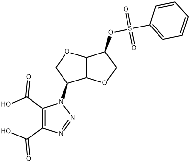 1-[(3S,6S)-6-[(benzenesulfonyl)oxy]-hexahydrofuro[3,2-b]furan-3-yl]-1H-1,2,3-triazole-4,5-dicarboxylic acid Structure