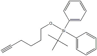Silane, (1,1-dimethylethyl)(5-hexynyloxy)diphenyl- 化学構造式