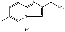 {6-甲基咪唑并[1,2-A]吡啶-2-基}甲胺二盐酸盐 结构式