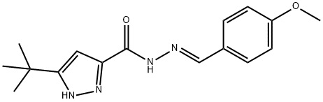 (E)-3-(tert-butyl)-N-(4-methoxybenzylidene)-1H-pyrazole-5-carbohydrazide,1284275-05-3,结构式