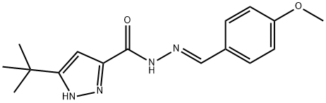 (E)-3-(tert-butyl)-N-(4-methoxybenzylidene)-1H-pyrazole-5-carbohydrazide Structure