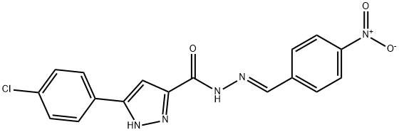 (E)-3-(4-chlorophenyl)-N-(4-nitrobenzylidene)-1H-pyrazole-5-carbohydrazide|