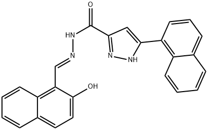 (E)-N-((2-hydroxynaphthalen-1-yl)methylene)-3-(naphthalen-1-yl)-1H-pyrazole-5-carbohydrazide Structure