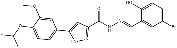 (E)-N-(5-bromo-2-hydroxybenzylidene)-3-(4-isopropoxy-3-methoxyphenyl)-1H-pyrazole-5-carbohydrazide Structure