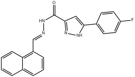 (E)-3-(4-fluorophenyl)-N-(naphthalen-1-ylmethylene)-1H-pyrazole-5-carbohydrazide,1285648-13-6,结构式