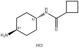 N-[(1R*,4R*)-4-Aminocyclohexyl]cyclobutanecarboxamide hydrochloride Structure