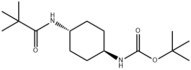 tert-Butyl (1R*,4R*)-4-pivalamidocyclohexylcarbamate Structure