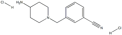 3-[(4-アミノピペリジン-1-イル)メチル]ベンゾニトリル二塩酸塩  化学構造式