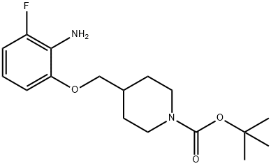 tert-Butyl 4-[(2-amino-3-fluorophenoxy)methyl]piperidine-1-carboxylate Structure