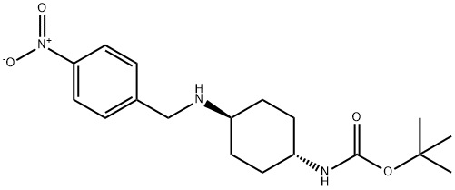 tert-Butyl (1R*,4R*)-4-(4-nitrobenzylamino)cyclohexylcarbamate Struktur