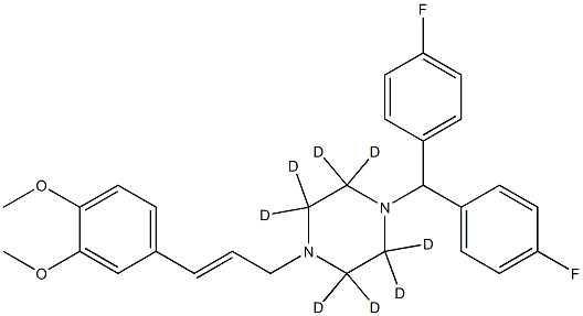 1287285-71-5 1-[bis(4-fluorophenyl)methyl]-2,2,3,3,5,5,6,6-octadeuterio-4-[3-(3,4-dimethoxyphenyl)prop-2-enyl]piperazine