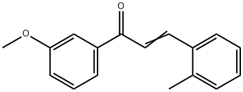 (2E)-1-(3-メトキシフェニル)-3-(2-メチルフェニル)プロプ-2-エン-1-オン 化学構造式