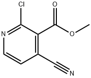 METHYL 2-CHLORO-4-CYANONICOTINATE 化学構造式