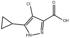 4-Chloro-5-cyclopropyl-1H-pyrazole-3-carboxylic acid Struktur