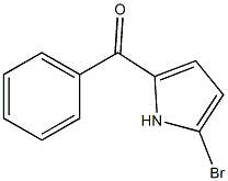 2-ブロモ-5-ベンゾイル-1H-ピロール 化学構造式