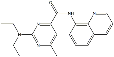 2-(diethylamino)-6-methyl-N-quinolin-8-ylpyrimidine-4-carboxamide Structure