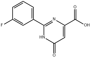 2-(3-Fluorophenyl)-6-oxo-1,6-dihydropyrimidine-4-carboxylic acid 结构式