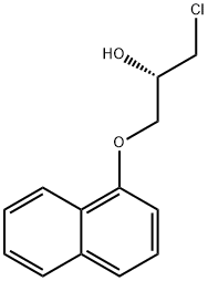 2-Propanol, 1-chloro-3-(1-naphthalenyloxy)-, (S)- 化学構造式