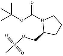 (S)-2-(((甲基磺酰基)氧基)甲基)吡咯烷-1-羧酸叔丁酯,132482-09-8,结构式