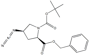 (4R)-1-Boc-4-azido-D-proline benzyl ester Struktur