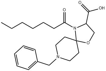 8-benzyl-4-heptanoyl-1-oxa-4,8-diazaspiro[4.5]decane-3-carboxylic acid,1326808-54-1,结构式