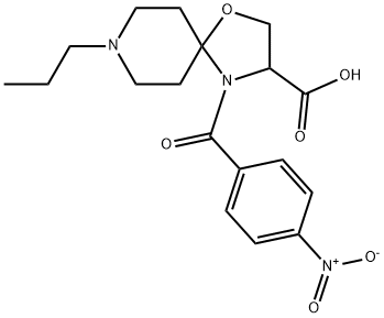 4-(4-nitrobenzoyl)-8-propyl-1-oxa-4,8-diazaspiro[4.5]decane-3-carboxylic acid 结构式